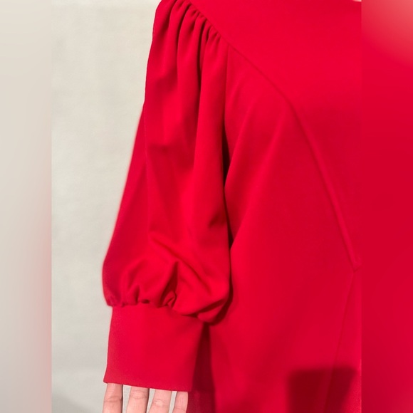 CALVIN KLEIN Jewel-Neck Puff-Sleeve Sheath Dress Women's size 8 - Picture 10 of 15